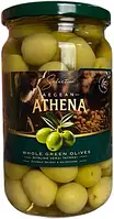Оливки зелені цілі з кісточкою в розсолі (Aegean Athena) скляна банка