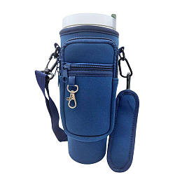 Чохол-сумка для термокружки Stanley Quencher 1,18 л з ремінцем, захисний кейс для кухля, синього кольору KT7001311