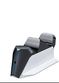 Зарядка для джойстика PS5 BebonCool для PlayStation 5 PS5 DualSense на 2 геймпада з LED-підсвіткою P5 Білий