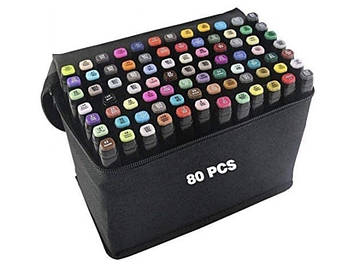 Маркери двосторонні для малювання та скетчингу на спиртовій основі в сумочці Touch Sketching markers 80 шт.