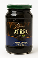 Оливки чорні цілі з кісточкою у розсолі (Aegean Athena) скляна банка