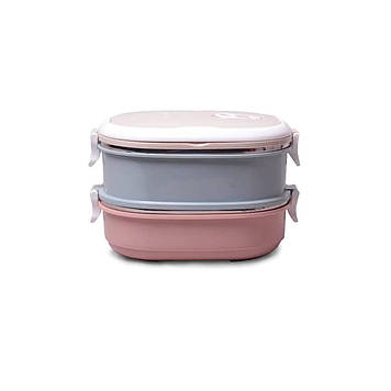 Ланчбокс подвійний 1400 мл. 20*14,5*13,5 см Kamille KM-2125