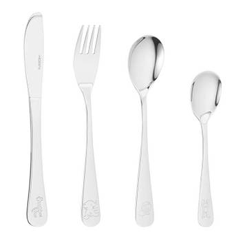 Набір дитячих столових приборів із неіржавкої сталі 4 предмети Ardesto Animals AR0704AS