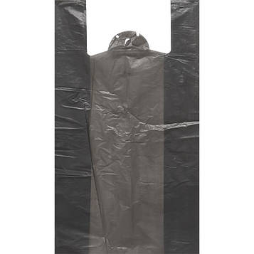 Пакет майка поліетиленовий 40х70 см 100 штук, чорні (№-7)