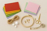 Фетр,фоамиран,п'яльця