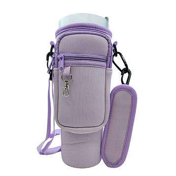 Сумка-чохол для термокружки Stanley Quencher 1,18 л з ремінцем, захисний кейс для кухля, лавандового кольору KT7001305 PeremogaUA