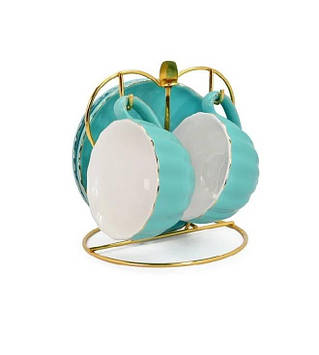 Чайний набір 7 предметів із підставкою Stenson YG00932-B Blue