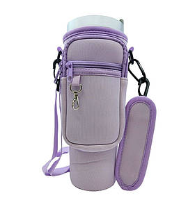 Сумка-чохол для термокружки Stanley Quencher 1,18 л лавандового кольору KT7001305 з ремінцем, захисний кейс для кухля