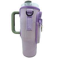 Сумка-чохол для термокружки Stanley Quencher 1,18 л  з ремінцем, захисний кейс для кухля, лавандового кольору KT7001305. solve