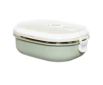 Ланчбокс харчовий 700 мл Kamille KM-2124 блакитний з бежевим