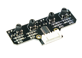 Модуль датчика лінії 4-канальний (інфрачервоний, для роботів і розумних машин), 3.3 – 5 В, 10 – 50 мА, 1 – 50 мм