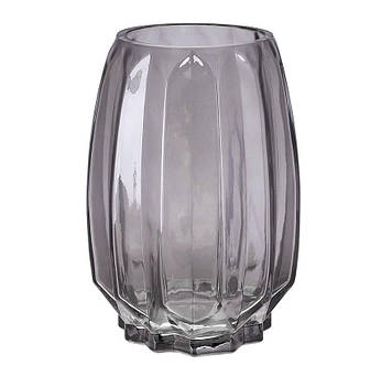 Ваза скляна Scandinavia 20 см сіра Bona Di 527-794