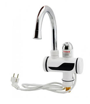 Проточний водонагрівальний змішувач з LCD-дисплеєм індикатором температури Delimano LZ-008X нижнє під'єднання