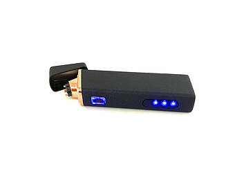 USB Запальничка акумуляторна електроімпульсна плазмова з кнопкою вмикання на дві дуги Lighter TK-719