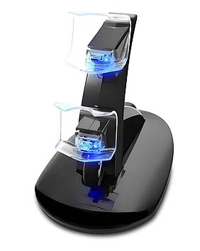 Подвійна зарядна станція Dual USB Charging Stand для геймпадів PlayStation (PS4/PS4 Slim/PS4 Pro) DualShock 4 Чорний