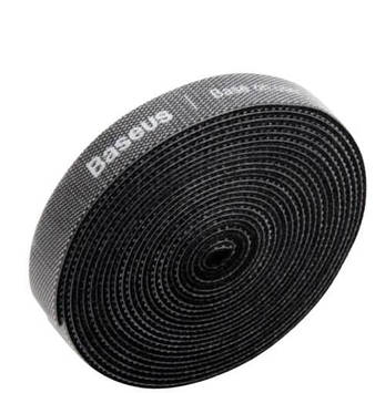 Органайзер кабелю BASEUS стяжка липучка хомут для дротів 5 м Чорний