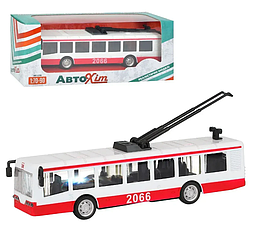 Модель АвтоХіт Тролейбус Червоний метал інерційний М5661