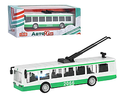 Модель АвтоХіт Тролейбус Зелений метал інерційний М5661