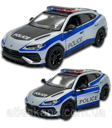 Машинка Kinsmart Lamborghini Urus Performante Police метал інерційна KT5447WPR, фото 1