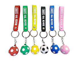 Брелок М'яч футболний із силіконовим браслетом яскравий 12246