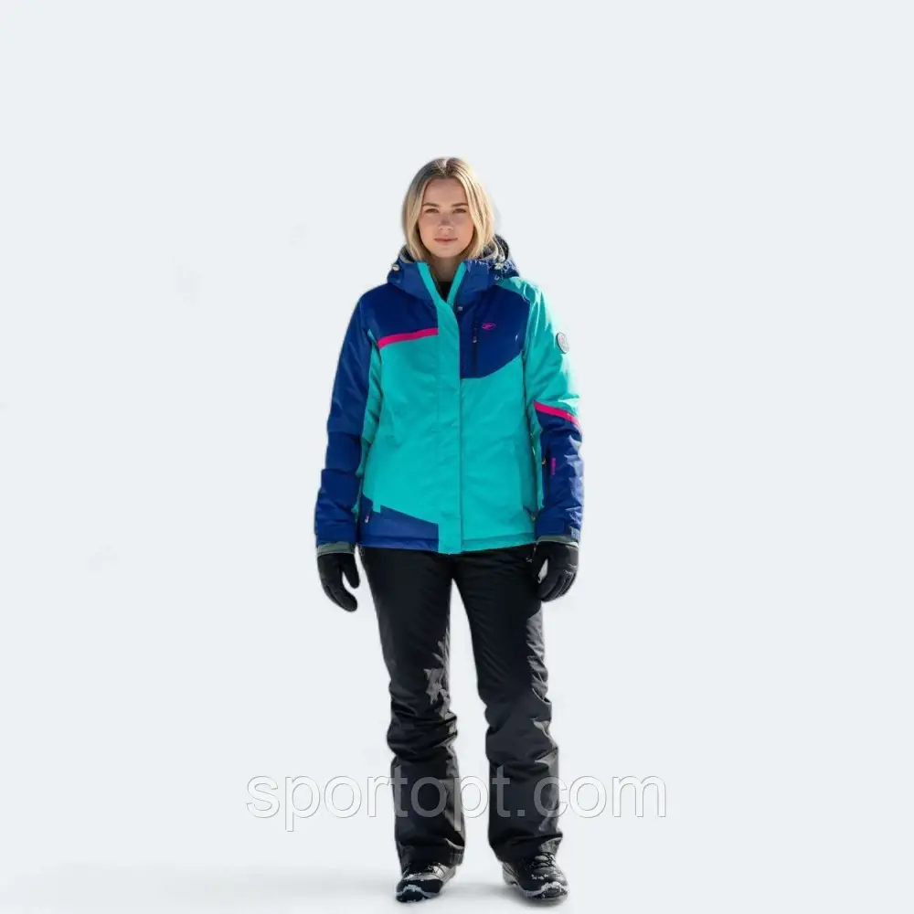 Куртка жіноча гірськолижна блакитна, фото 1