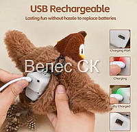 Інтерактивна іграшка для кішок літаюча пташка-горобець для кота, пташка махає крилами