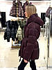 Пуховик жіночий ZLLY 25515 WINE BROWN, фото 3