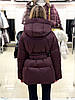 Пуховик жіночий ZLLY 25515 WINE BROWN, фото 4