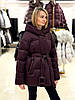 Пуховик жіночий ZLLY 25515 WINE BROWN, фото 6