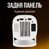 Проектор міні портативний, мультимедійний проектор для фільмів, мініпроектор акумуляторний Hechpro (5078), фото 3