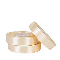 Стрічка атласна 2,0 см (33 м) кремова