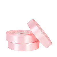 Стрічка атласна 2,0 см (33 м) біло-рожева