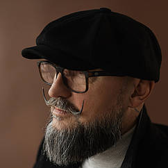 Кепі чоловіча тепла KENT&AVER, кашемір чорний 58-59