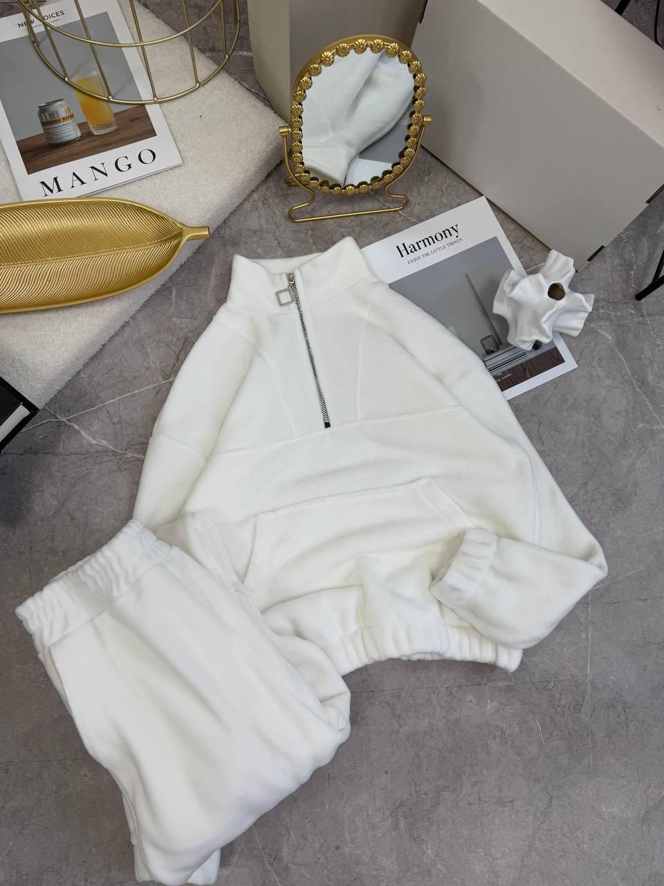 Костюм з флісу «Полар» з джогерами Модель: 1532-300 Колір: шоколад, чорний, графіт, світлий беж, молоко, фото 1