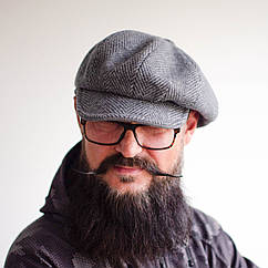 Кепі чоловіча тепла KENT&AVER, кашемір світло-сірий 58-59