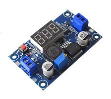 Регульований модуль живлення LM2596 Step-Down RED з вольтметром (40V-1.25V)