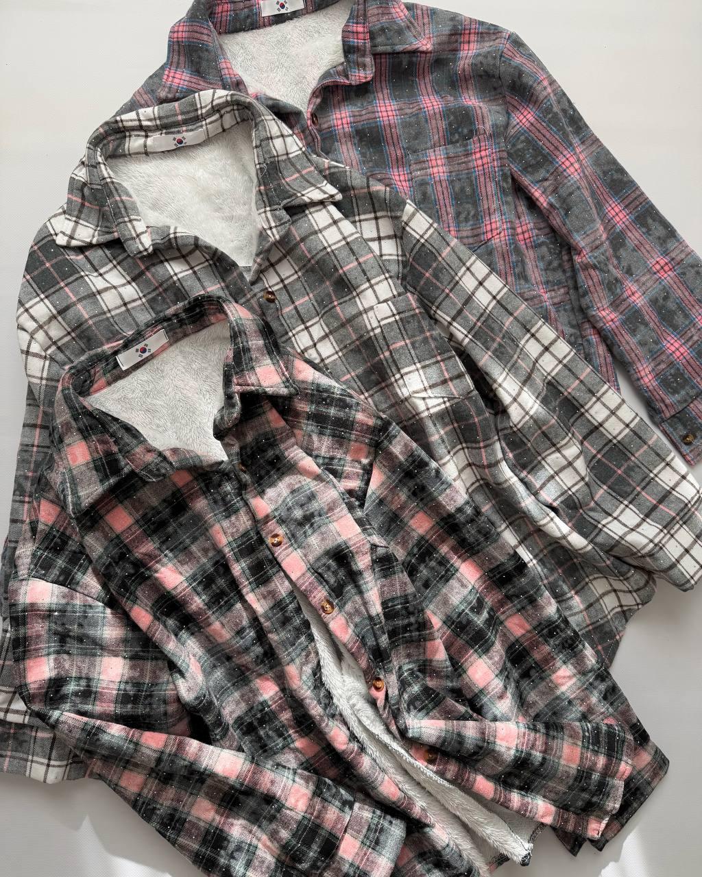 Сорочка на хутрі зі стразами Модель: 1553-1983, фото 1