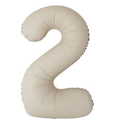 Кулька Цифра Slim "2" (1 м), Flexmetal, колір - кремовое латте сатин