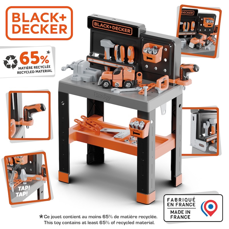 Ігровий набір Smoby Toys Black+Decker Професійна майстерня з аксессуарами [7600360740], фото 1