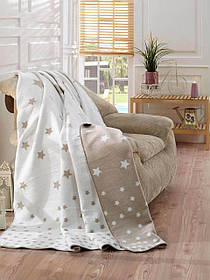 Плед бавовняний Sarar Battaniye двосторонній Зірки 200х240 см