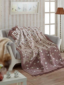 Плед бавовняний Sarar Battaniye двосторонній Кубики 200х240 см