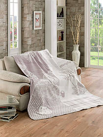 Плед бавовняний Sarar Battaniye двосторонній Чайна церемонія 200х240 см