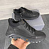 Зимові чоловічі шкіряні черевики, кросівки на блискавці чорні утеплені з натуральної шкіри на хутрі на зиму, розмір 40-45, фото 4