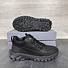 Зимові чоловічі шкіряні черевики, кросівки на блискавці чорні утеплені з натуральної шкіри на хутрі на зиму, розмір 40-45, фото 3