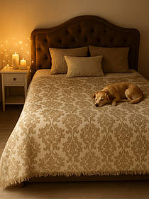 Плед бавовняний Sarar Battaniye двосторонній Вінтажний стиль 200х240 см