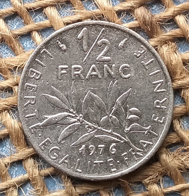 1/2 франка 1976 року францiя, фото 1