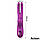 Потрійний вібратор з почерговими поштовхами двох фалосів та ритмічним шариком для клітора фіолетовий 22.6 см, фото 8