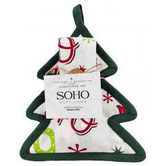 Kitch text SOHO Наб. полотенце 40*60см+подст./горяч. хлопок 100% Christmas HO