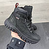 Зимові чоловічі шкіряні черевики, кросівки чорні утеплені з натуральної шкіри на хутрі на зиму для чоловіків, розмір 40-45, фото 5