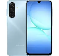 Смартфон Samsung Galaxy A17 8/256GB Light Blue SM-A175FLBE UA, Super AMOLED 6.7", Тройная камера, NFC, microSD, 5000 мАч Стекло